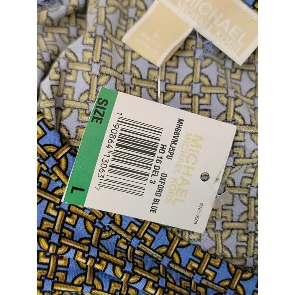 Michael Kors Dres SZ Large Long Sleeve Chain Pattern Mini